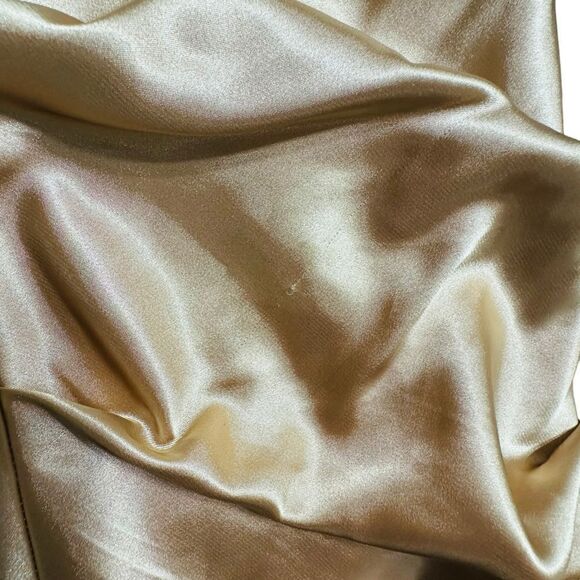 Adrianna Papell Gold Sleeveless Satin Bodycon Mini Dress size XS - Picture 16 of 16